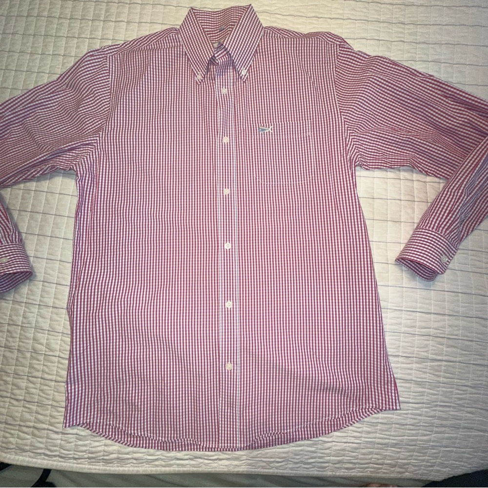 Southern Lure Shirt Mens Medium Long Sleeve‎ Gingham Checked